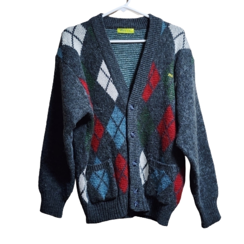 Vintage X+Y grandpacore cardigan wool blend size medium